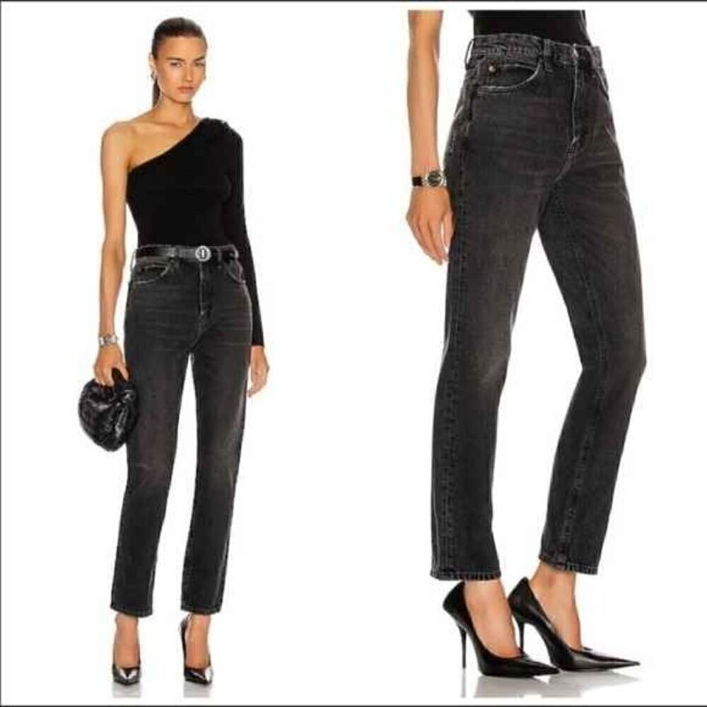 Re/Done 70s Straight Jeans in Broken in Black - Levi's